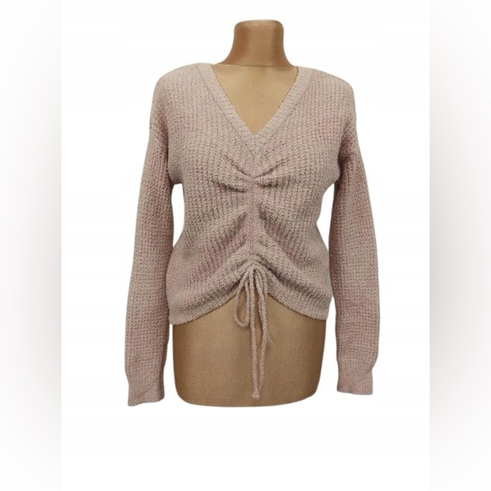 Drawstring Ruched Front Sweater - Picture 4 of 4